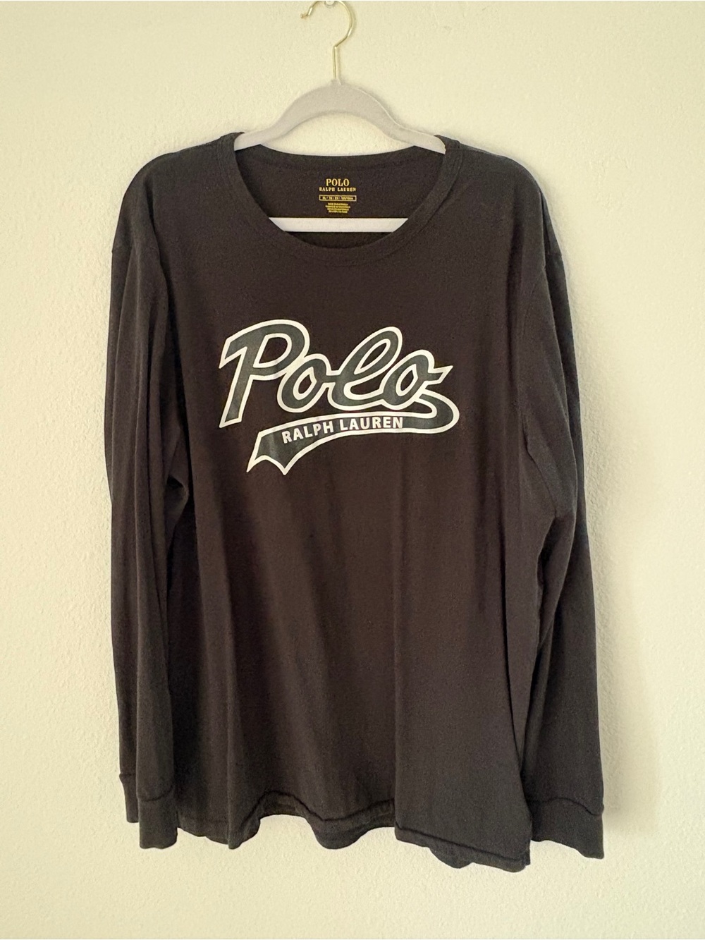 Polo by Ralph Lauren Black Long Sleeve Logo Tee